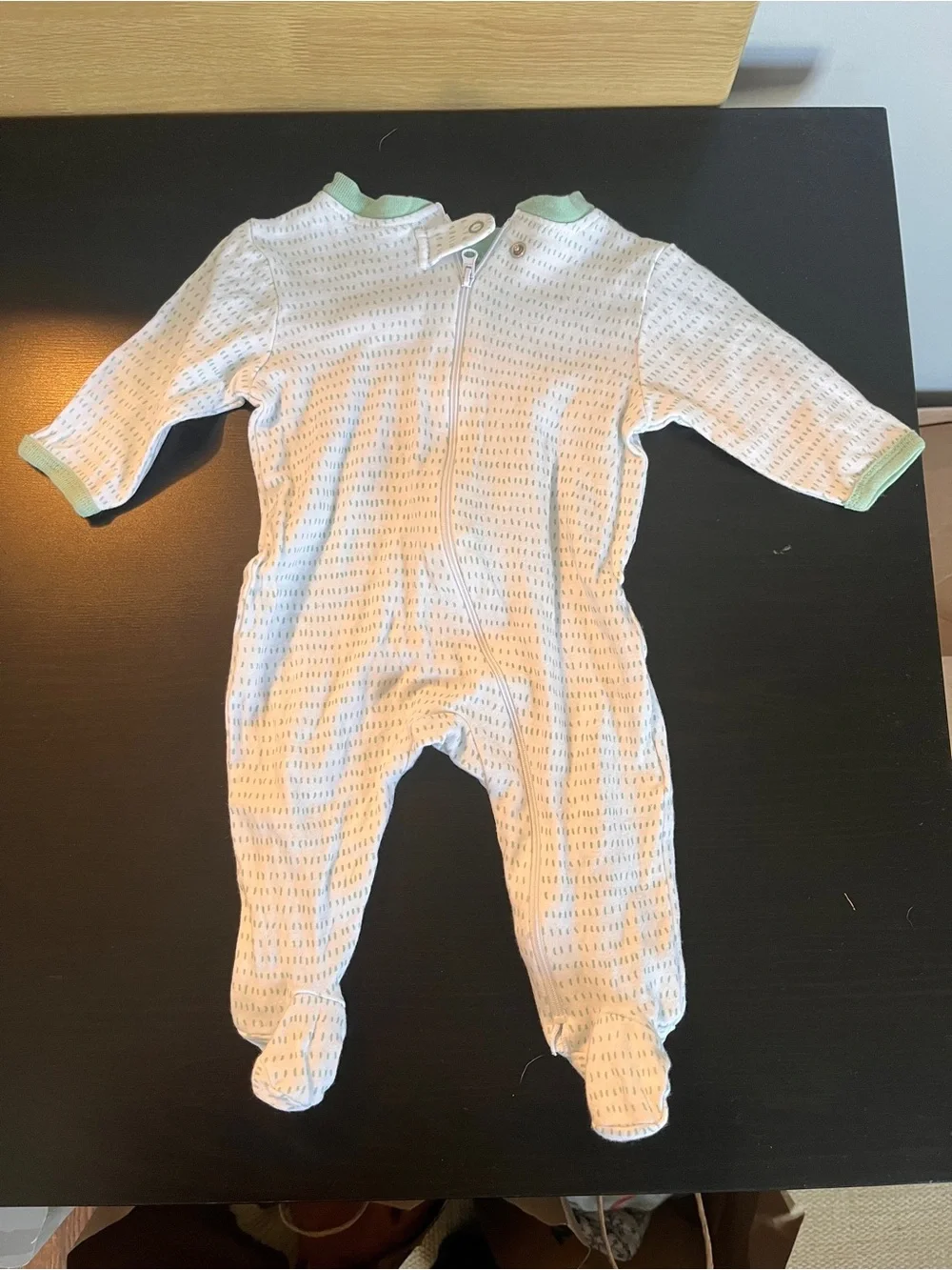 [$2 in a bundle] Cutie baby 3-6 mo zipper footie pajama